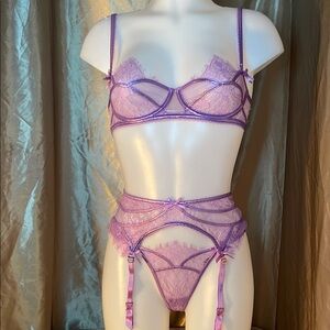 Honey Birdette Roisin Lilac 3 PC Set
